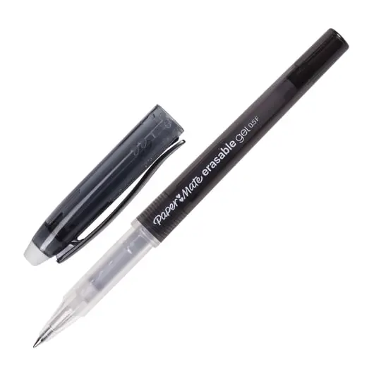 Ручка стираемая гелевая PAPER MATE &quot;Erasable Gel&quot;, ЧЕРНАЯ, корпус черный, узел 0,7 мм, линия письма 0,5 мм, 1994725, фото 1