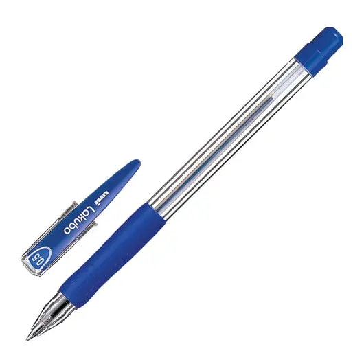 Ручка шариковая с грипом UNI &quot;Lakubo&quot;, СИНЯЯ, узел 0,5 мм, линия письма 0,25 мм, SG-100(05) BLUE, фото 1