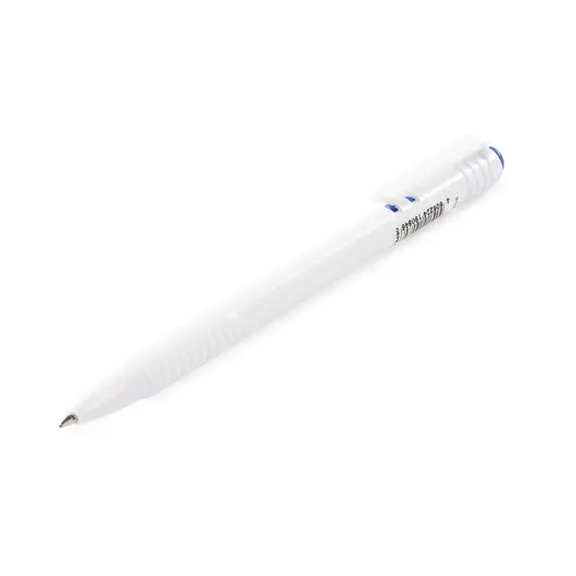 Ручка шариковая масляная автоматическая BRAUBERG &quot;White&quot;, СИНЯЯ, корпус белый, узел 1 мм, линия письма 0,5 мм, 142713, фото 5
