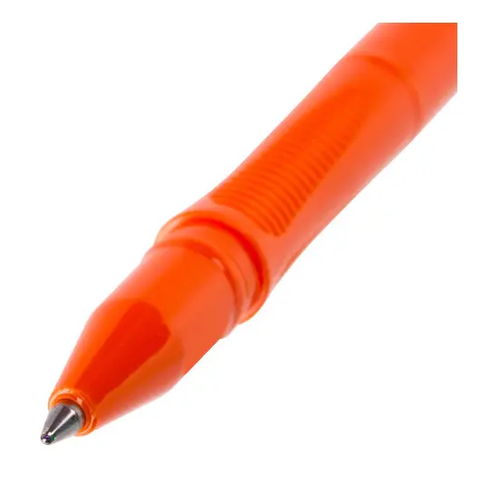 Ручка шариковая масляная BRAUBERG &quot;Flame&quot;, СИНЯЯ, корпус оранжевый, узел 1 мм, линия письма 0,7 мм, 142680, фото 4