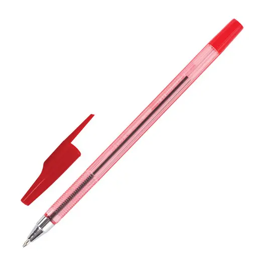 Ручка шариковая STAFF AA-927, КРАСНАЯ, корпус тонированный, хромированные детали, 0,7 мм, линия 0,35 мм, 142811, фото 2