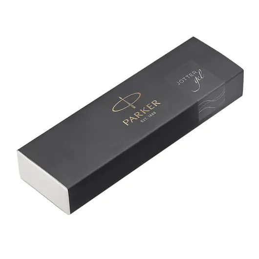 Ручка гелевая PARKER &quot;Jotter Premium Oxford Grey Pinstripe CT&quot;, корпус серебристый, детали из нержавеющей стали, черная, 2020645, фото 3