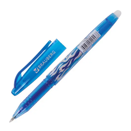 Ручка стираемая гелевая BRAUBERG, СИНЯЯ, узел 0,5 мм, линия письма 0,35 мм, 142823, фото 2