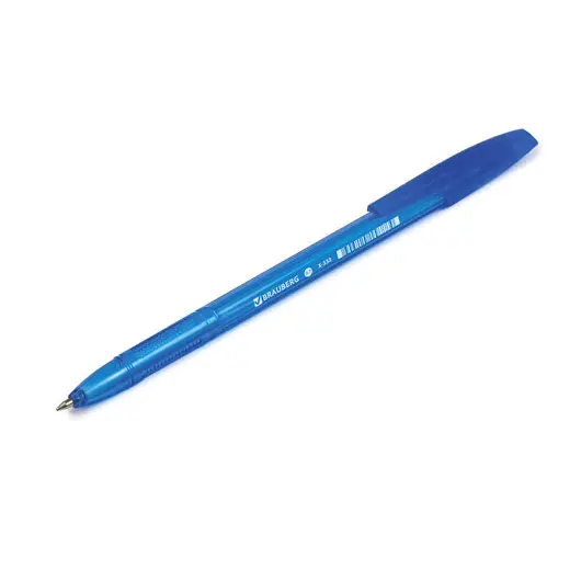 Ручка шариковая BRAUBERG &quot;X-333&quot;, СИНЯЯ, корпус тонированный, узел 0,7 мм, линия письма 0,35 мм, 142828, фото 6
