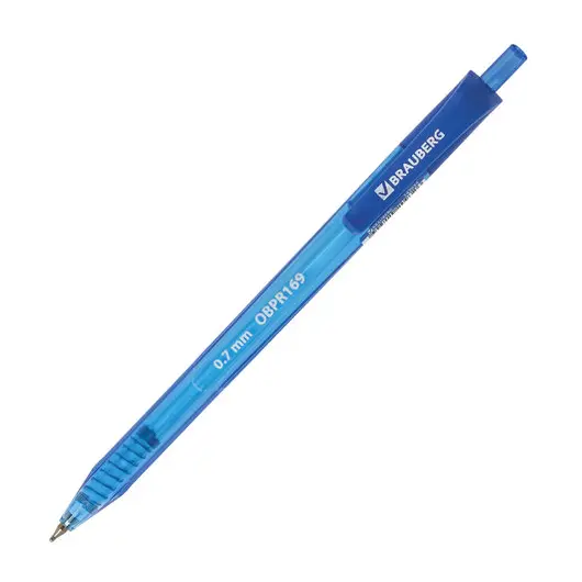 Ручка шариковая масляная автоматическая BRAUBERG &quot;Extra Glide R Tone&quot;, СИНЯЯ, узел 0,7мм, линия письма 0,35 мм, 142934, фото 2