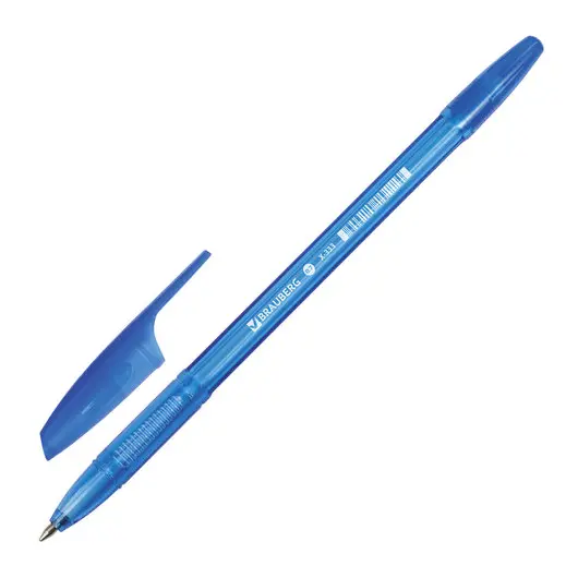 Ручка шариковая BRAUBERG &quot;X-333&quot;, СИНЯЯ, корпус тонированный, узел 0,7 мм, линия письма 0,35 мм, 142828, фото 1