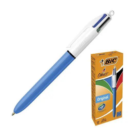 Ручка шариковая автоматическая BIC &quot;4 Colours Original&quot;, 4 цвета (синий, черный, красный, зеленый), линия письма 0,32 мм, 889969, фото 1