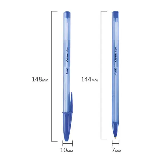 Ручка шариковая масляная BIC &quot;Cristal Soft&quot;, СИНЯЯ, корпус тонированный, узел 1,2 мм, линия 0,35 мм, 951434, фото 7