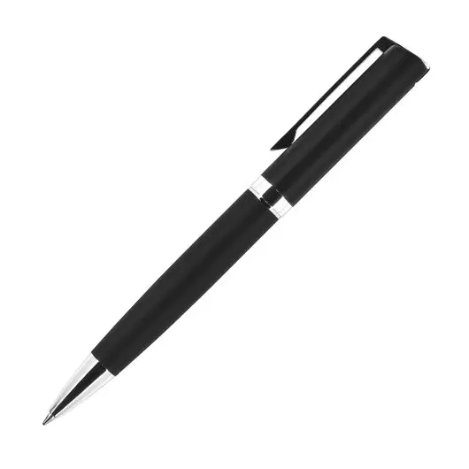 Ручка шариковая BRUNO VISCONTI Milano, металлический корпус черный, узел 1 мм, синяя, подарочный футляр, 20-0224/01, фото 1