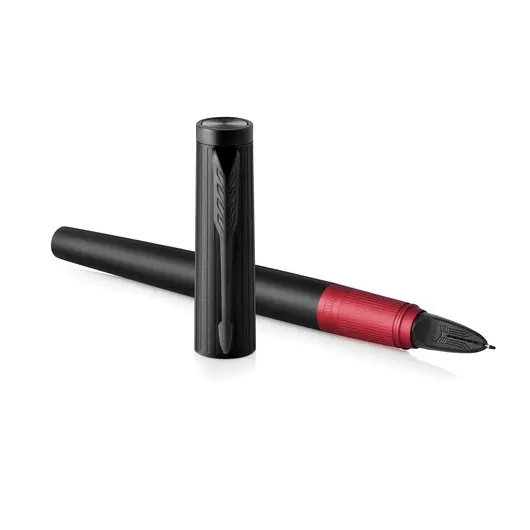 Ручка &quot;Пятый пишущий узел&quot; PARKER &quot;Ingenuity Luxury Black Red PVD&quot;, корпус черный, хромированные детали, черная, 1972069, фото 4