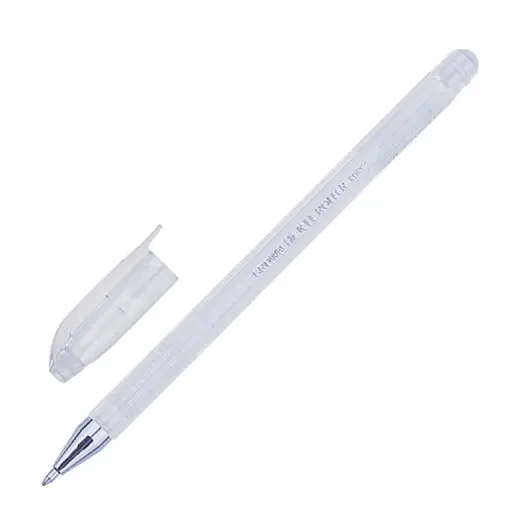 Ручка гелевая CROWN &quot;Hi-Jell Pastel&quot;, БЕЛАЯ, корпус тонированный белый, узел 0,8 мм, линия письма 0,5 мм, HJR-500P, фото 1