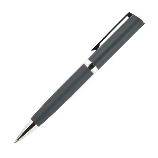 Ручка шариковая BRUNO VISCONTI Milano, металлический корпус серый, узел 1 мм, синяя, индивидуальная упаковка, 20-0227, фото 1