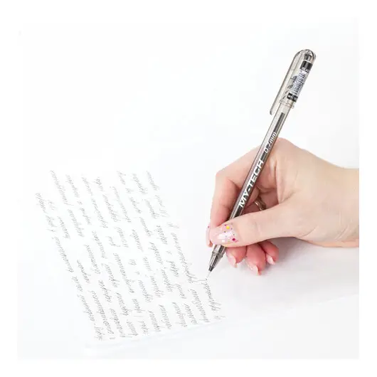 Ручка шариковая масляная PENSAN &quot;My-Tech&quot;, ЧЕРНАЯ, игольчатый узел 0,7 мм, линия письма 0,35 мм, 2240/25, фото 8