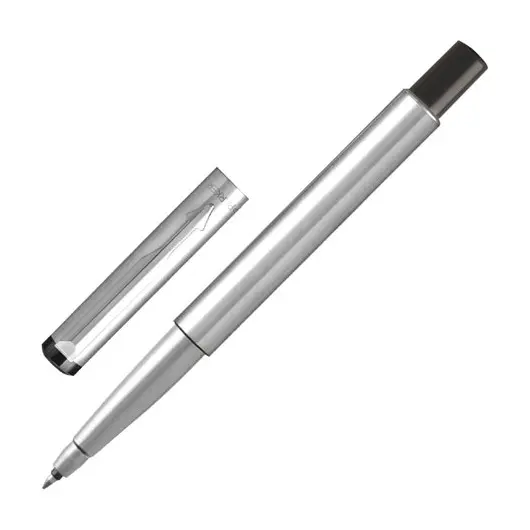 Ручка-роллер PARKER &quot;Vector Stainless Steel CT&quot;, корпус серебристый, детали из нержавеющей стали, синяя, 2025444, фото 1