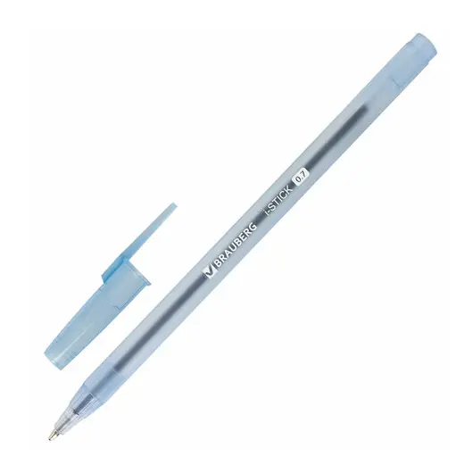 Ручка шариковая BRAUBERG I-Stick, СИНЯЯ, пишущий узел 0,7мм, линия письма 0,35мм, 143442, фото 1