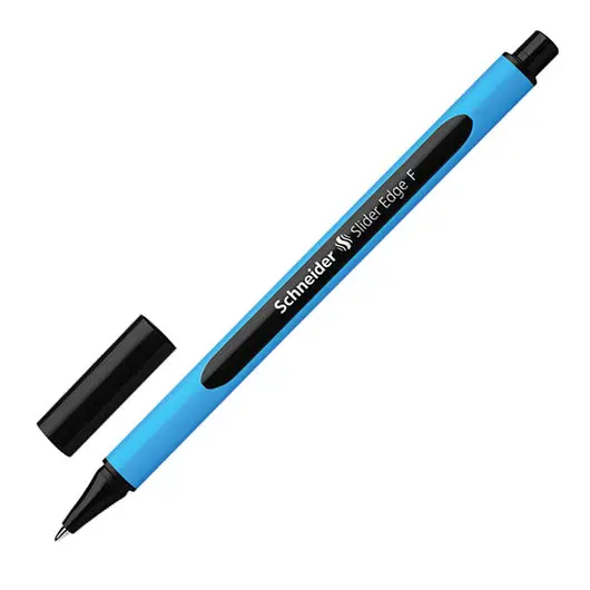 Ручка шариковая SCHNEIDER  &quot;Slider Edge F&quot;, ЧЕРНАЯ, трехгранная, узел 0,8 мм, линия письма 0,4 мм, 152001, фото 1
