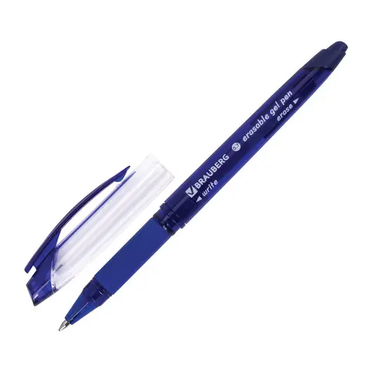 Ручка стираемая гелевая с грипом BRAUBERG &quot;R-Erase&quot;, СИНЯЯ, корпус синий, 0,7мм, линия 0,35 мм,14333, GP203, фото 3
