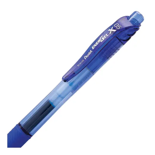 Ручка гелевая автоматическая с грипом PENTEL &quot;Energel-X&quot;, СИНЯЯ, узел 0,5 мм, линия письма 0,25 мм, BLN105-C, фото 2