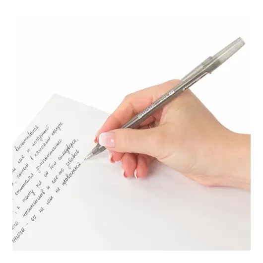 Ручка шариковая BRAUBERG I-Stick, ЧЕРНАЯ, пишущий узел 0,7мм, линия письма 0,35мм, 143443, фото 8