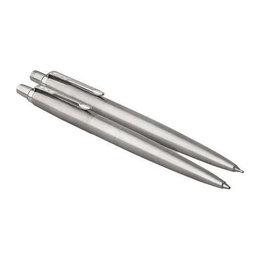 Набор PARKER &quot;Jotter Stainless Steel CT&quot;: шариковая ручка синяя и механический карандаш, 2093256, фото 4