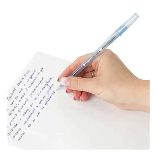 Ручка шариковая BRAUBERG I-Stick, СИНЯЯ, пишущий узел 0,7мм, линия письма 0,35мм, 143442, фото 8