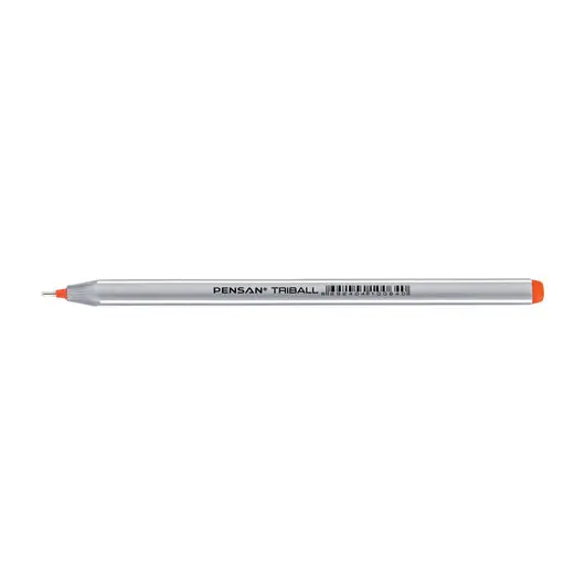 Ручка шариковая масляная PENSAN Triball, ОРАНЖЕВАЯ, трехгранная, узел 1мм, линия 0,5мм, 1003/12, фото 2