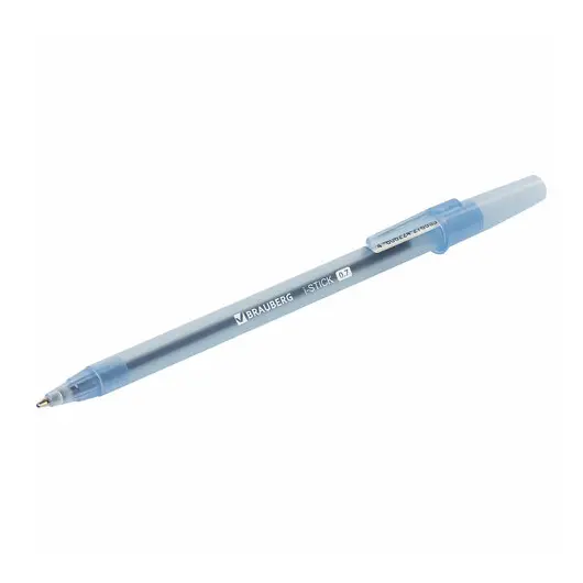Ручка шариковая BRAUBERG I-Stick, СИНЯЯ, пишущий узел 0,7мм, линия письма 0,35мм, 143442, фото 6