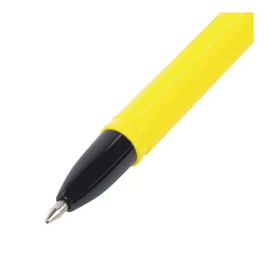 Ручка шариковая настольная BRAUBERG SMILE, СИНЯЯ, корпус желтый, узел 0,7 мм, линия письма 0,35 мм., 143376, фото 3