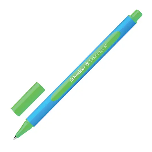Ручка шариковая SCHNEIDER  &quot;Slider Edge M&quot;, ЗЕЛЕНАЯ, трехгранная, узел 1 мм, линия письма 0,5 мм, 152104, фото 1
