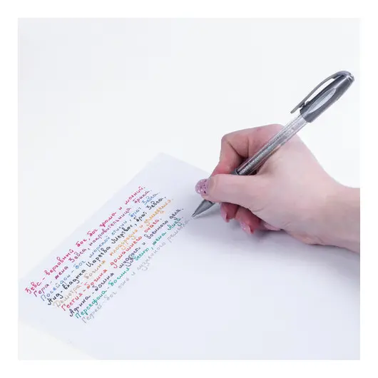 Ручка гелевая PENSAN &quot;Glitter Gel&quot;, АССОРТИ, чернила с блестками, узел 1 мм, линия письма 0,5 мм, дисплей, 2280/S60, фото 17