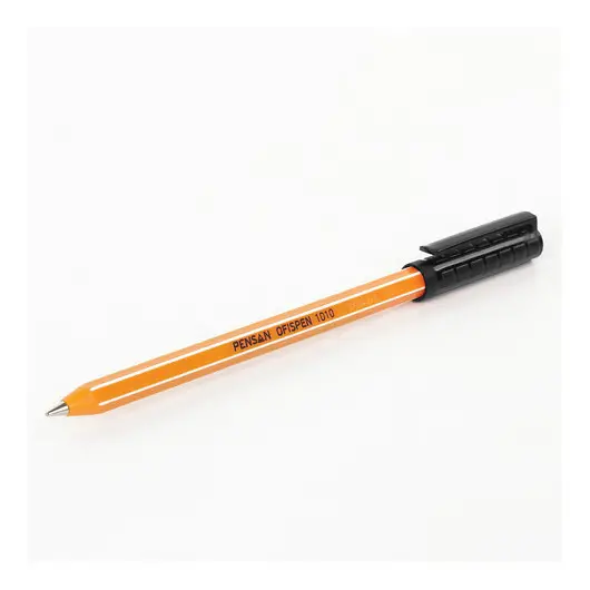 Ручка шариковая масляная PENSAN &quot;Officepen 1010&quot;, ЧЕРНАЯ, корпус оранжевый, узел 1 мм, линия письма 0,8 мм, 1010/60, фото 6