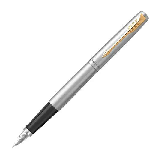 Набор PARKER &quot;Jotter Stainless Steel GT&quot;: шариковая ручка синяя и перьевая ручка, 2093257, фото 2