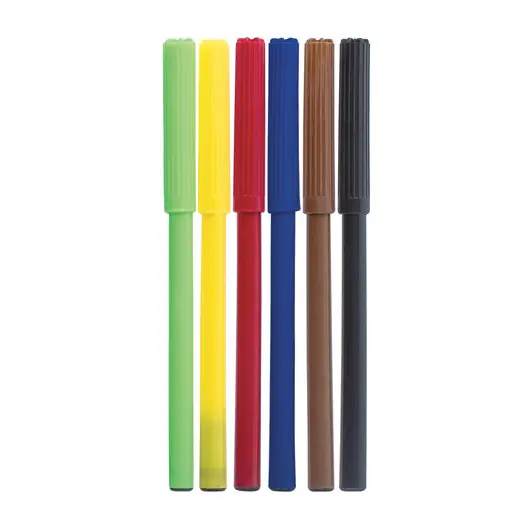 Фломастеры ПИФАГОР, 6 цветов, вентилируемый колпачок, 151089, фото 2