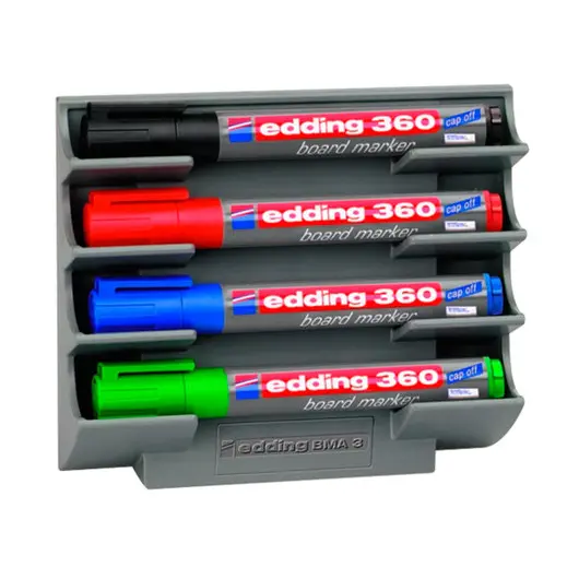 Держатель магнитный для 4 маркеров для доски (150х130 мм), EDDING, E-BMA/3, фото 1