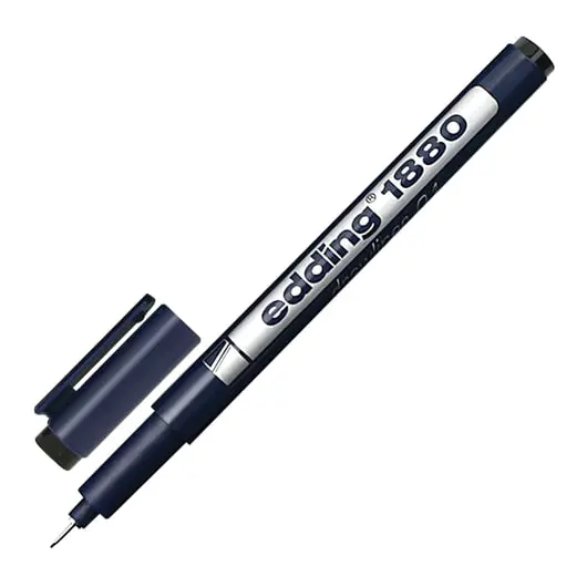 Ручка капиллярная EDDING DRAWLINER 1880, ЧЕРНАЯ, толщина письма 0,1 мм, водная основа, E-1880-0.1/1, фото 1