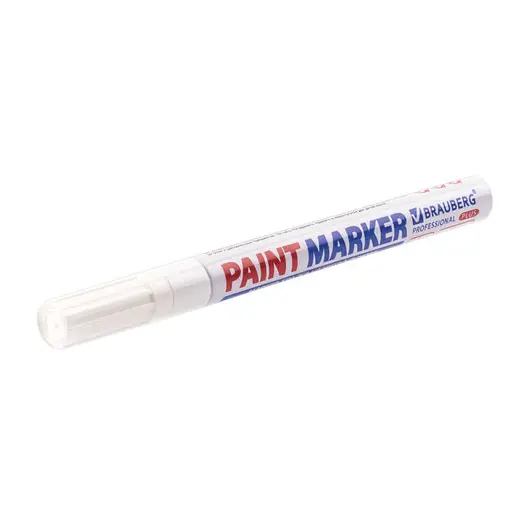 Маркер-краска лаковый (paint marker) 2 мм, БЕЛЫЙ, НИТРО-ОСНОВА, алюминиевый корпус, BRAUBERG PROFESSIONAL PLUS, 151438, фото 8