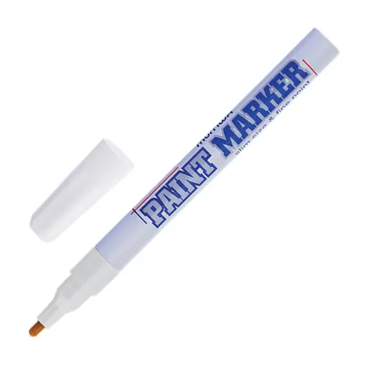 Маркер-краска лаковый (paint marker) MUNHWA &quot;Slim&quot;, 2 мм, БЕЛЫЙ, нитро-основа, алюминиевый корпус, SPM-05, фото 1