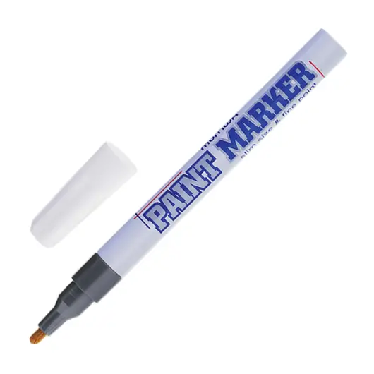 Маркер-краска лаковый (paint marker) MUNHWA &quot;Slim&quot;, 2 мм, СЕРЕБРЯНЫЙ, нитро-основа, алюминиевый корпус, SPM-06, фото 1