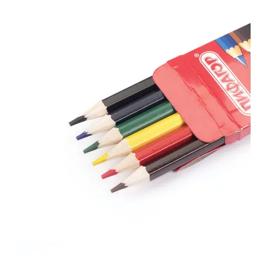 Карандаши цветные ПИФАГОР, 6 цветов, классические, заточенные, картонная упаковка, 180295, фото 6
