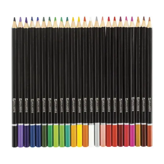 Карандаши цветные акварельные BRAUBERG &quot;Artist line&quot;, 24 цвета, заточенные, высшее качество, 180570, фото 2