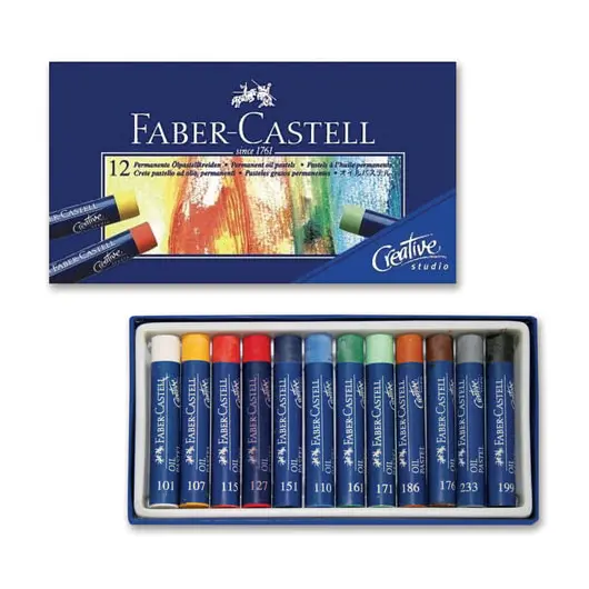 Пастель масляная художественная FABER-CASTELL &quot;Oil Pastels&quot;, 12 цветов, круглое сечение, 127012, фото 3
