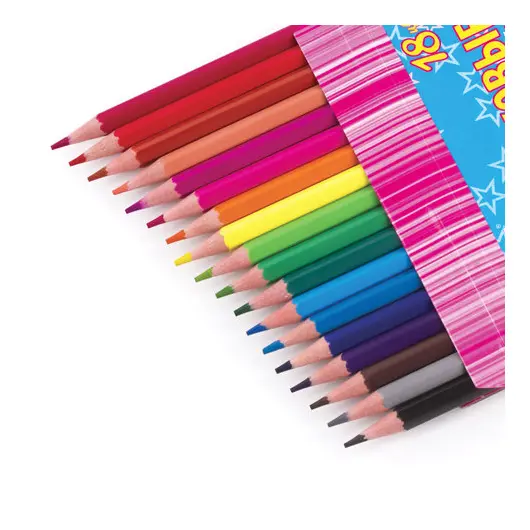 Карандаши цветные BRAUBERG &quot;Pretty Girls&quot;, 18 цветов, пластиковые, заточенные, картонная упаковка, 180580, фото 7
