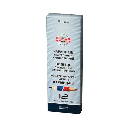 Карандаш двухцветный утолщённый KOH-I-NOOR, 1 шт., красно-синий, грифель 3,8 мм, картонная упаковка, 34230EG006KS, фото 2