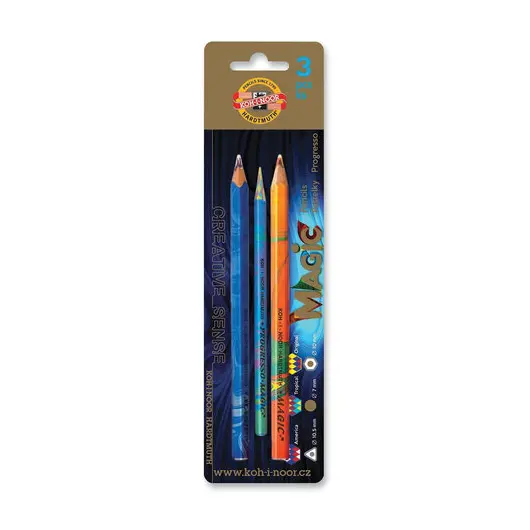 Карандаши с многоцветным грифелем KOH-I-NOOR, набор 3 шт., &quot;Magic&quot;, 5,6 мм/ 7,1 мм, блистер, 9038003002BL, фото 1