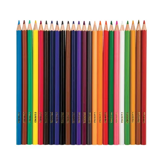 Карандаши цветные ГАММА &quot;Классические&quot;, 24 цвета, заточенные, шестигранные, картонная упаковка, 050918_04, фото 3