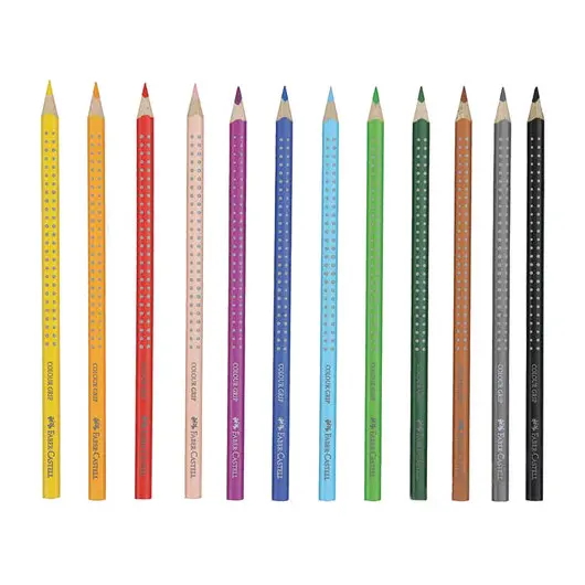 Карандаши цветные FABER-CASTELL &quot;Grip&quot;, 12 цветов, трехгранные, 112412, фото 3