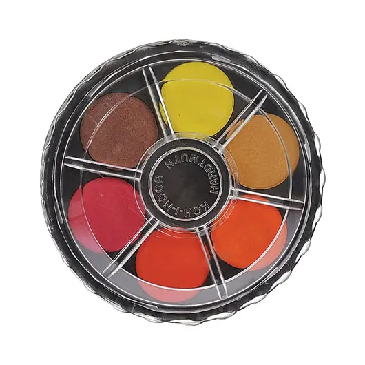 Краски акварельные KOH-I-NOOR, 12 цветов, без кисти, круглая пластиковая коробка, 017150300000, фото 1