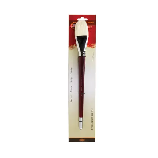 Кисть художественная KOH-I-NOOR щетина, плоская, №18, длинная ручка, блистер, 9936018013BL, фото 2