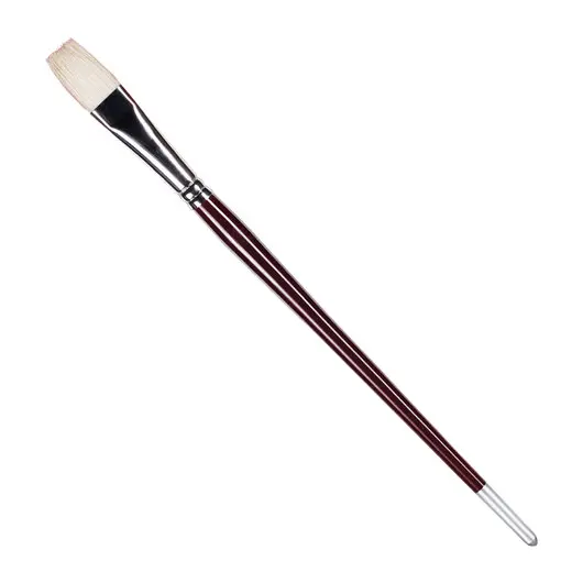 Кисть художественная KOH-I-NOOR щетина, плоская, №10, длинная ручка, блистер, 9936010014BL, фото 1