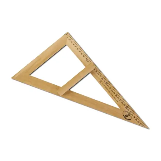 Треугольник для классной доски (треугольник классный), деревянный, 60х30х40 см, прямоугольный, С364, фото 1